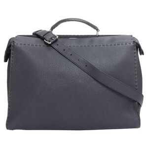 Fendi Peekaboo topstitch selleria monster eye crossbody briefcase